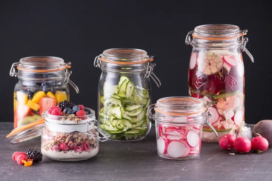 Kilner rund burk med bygel, Klar, 2 L