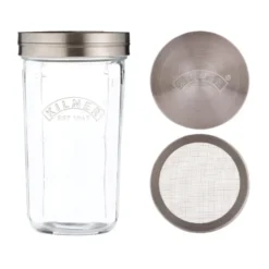 Kilner siktburk set, Klar-rostfritt stål, 0,5 L