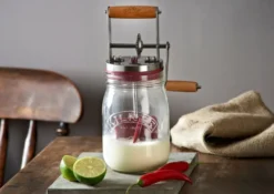 Kilner smörkärnare, Klar-röd, 1 L