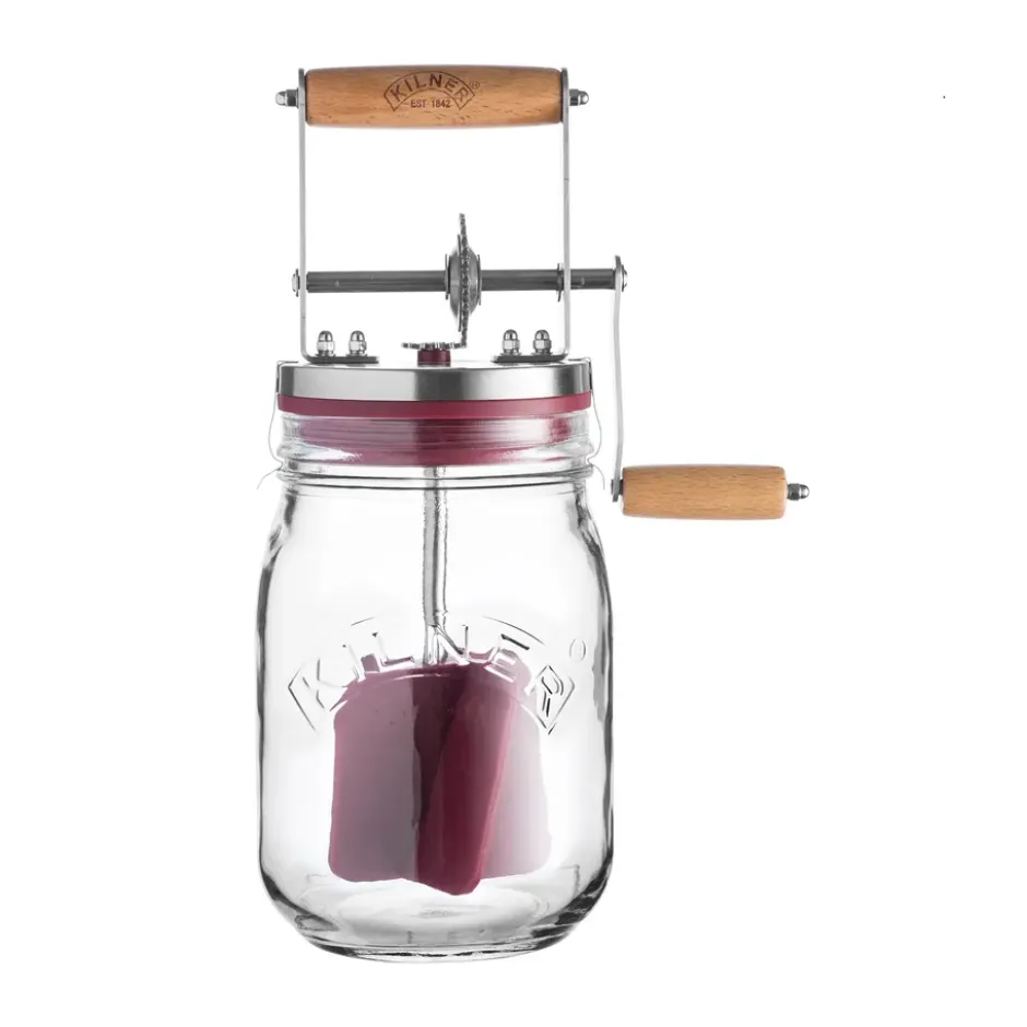 Kilner smörkärnare, Klar-röd, 1 L