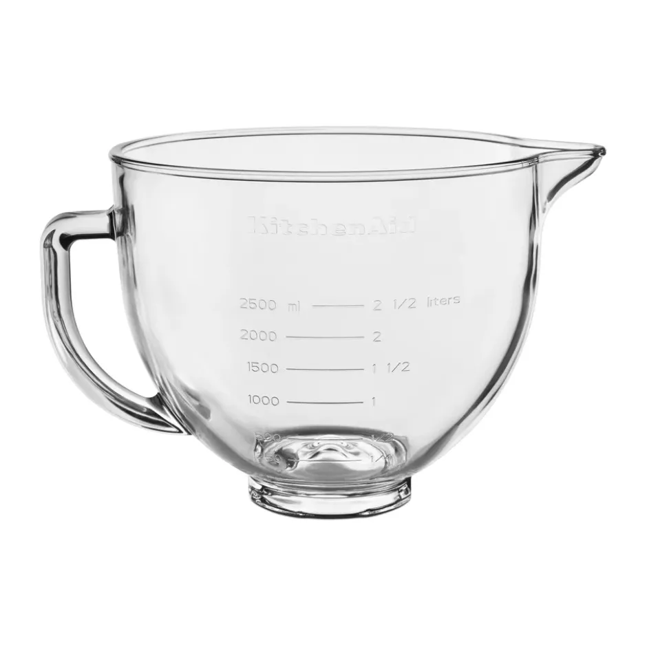 KitchenAid glasskål med lock 4,7 L, Klar
