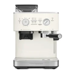 KitchenAid halvautomatisk espressomaskin med kvarn, Porcelain white