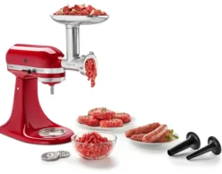 KitchenAid köttkvarn med korvhorn, Stainless steel