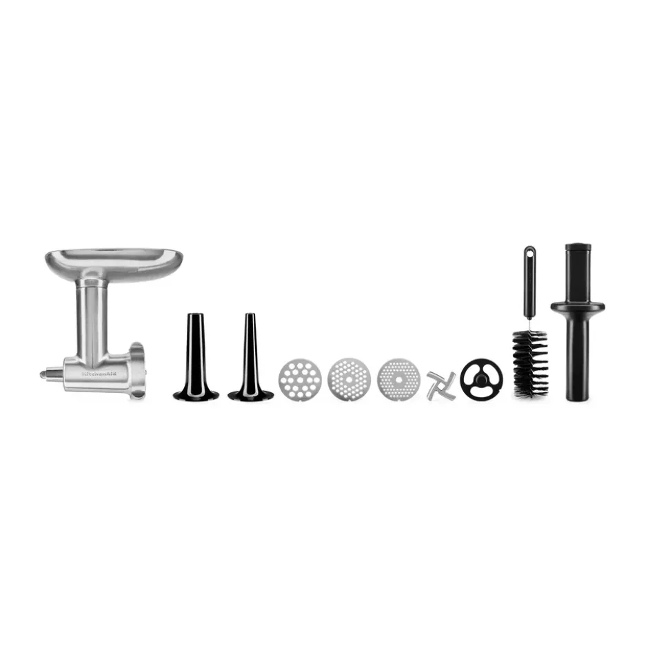KitchenAid köttkvarn med korvhorn, Stainless steel
