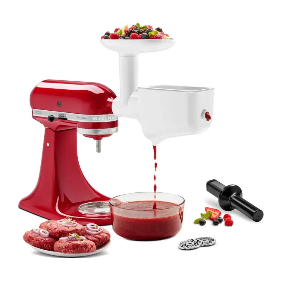 KitchenAid köttkvarn och passertillsats till köksmaskin, White