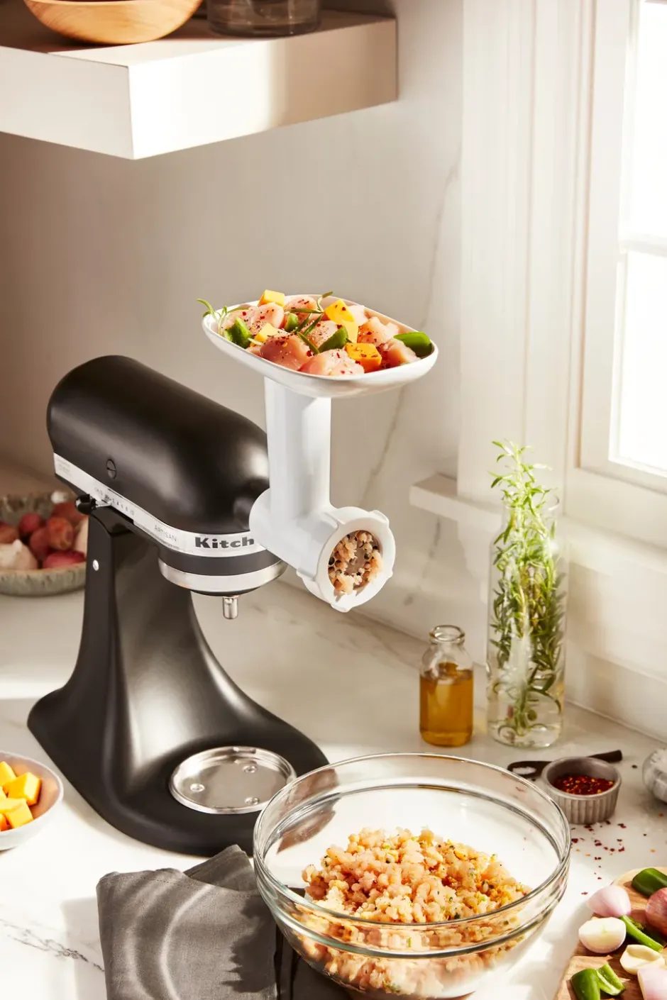 KitchenAid köttkvarn till köksmaskin, Stainless steel
