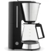 Kitchenminis kaffebryggare glas 5 koppar, Svart-silver