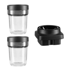K400+K150 behållare med lock+kniv 200 ml 2-pack, Transparent