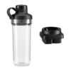 K400+K150 behållare med lock+kniv 500 ml, Transparent
