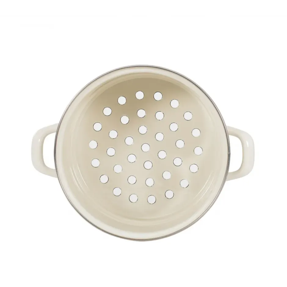 Kockums durkslag med ånginsats, Cream Lux (beige)