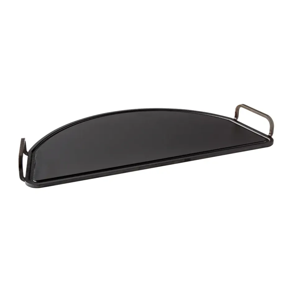 Kockums stekbord, Svart, halvrund, 47 cm