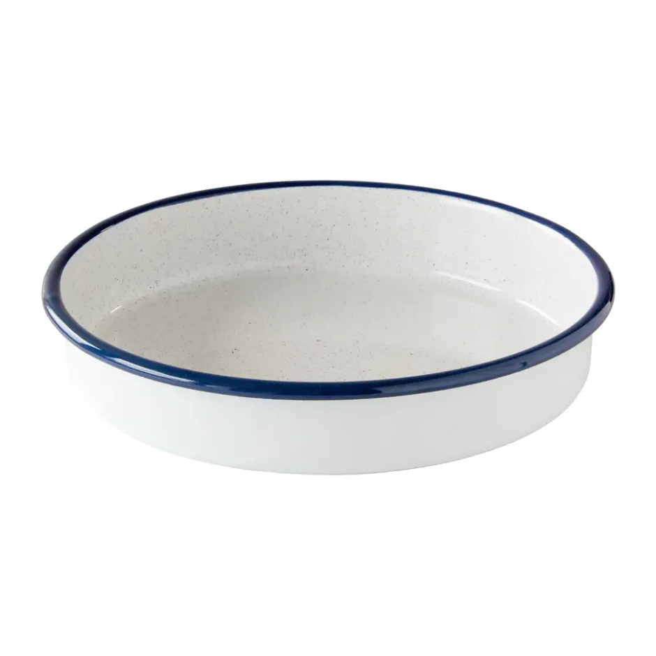 Kockums ugnsform, Kockums white-blå, rund, Ø28 cm