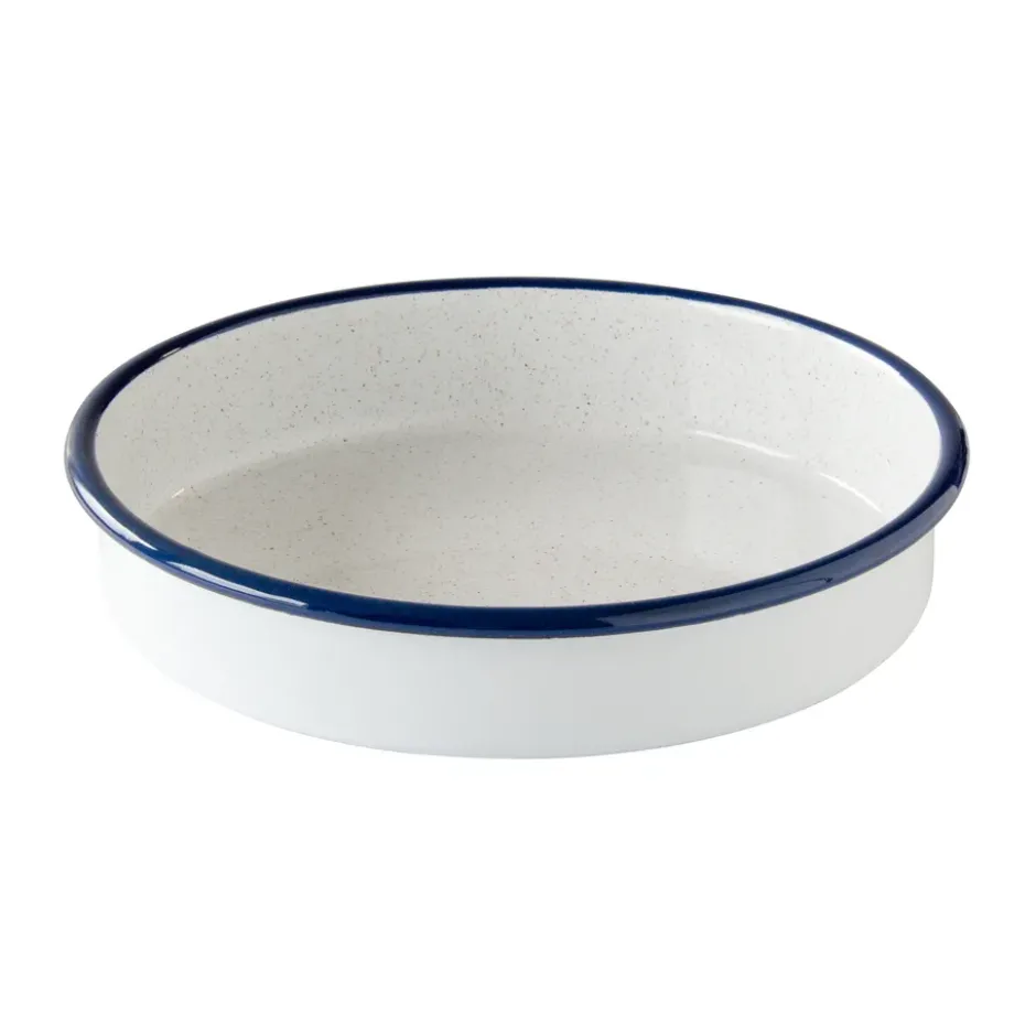 Kockums ugnsform, Kockums white-blå, rund, Ø24 cm