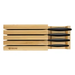 Kyocera knivblock bambu för 4 knivar, 34 cm
