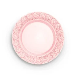 Lace tallrik 25 cm, Ljusrosa