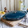 La Mer oval gryta, tre lager emalj, 32 cm