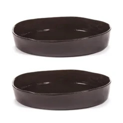 La Mère djup tallrik S Ø20 cm 2-pack, Dark brown