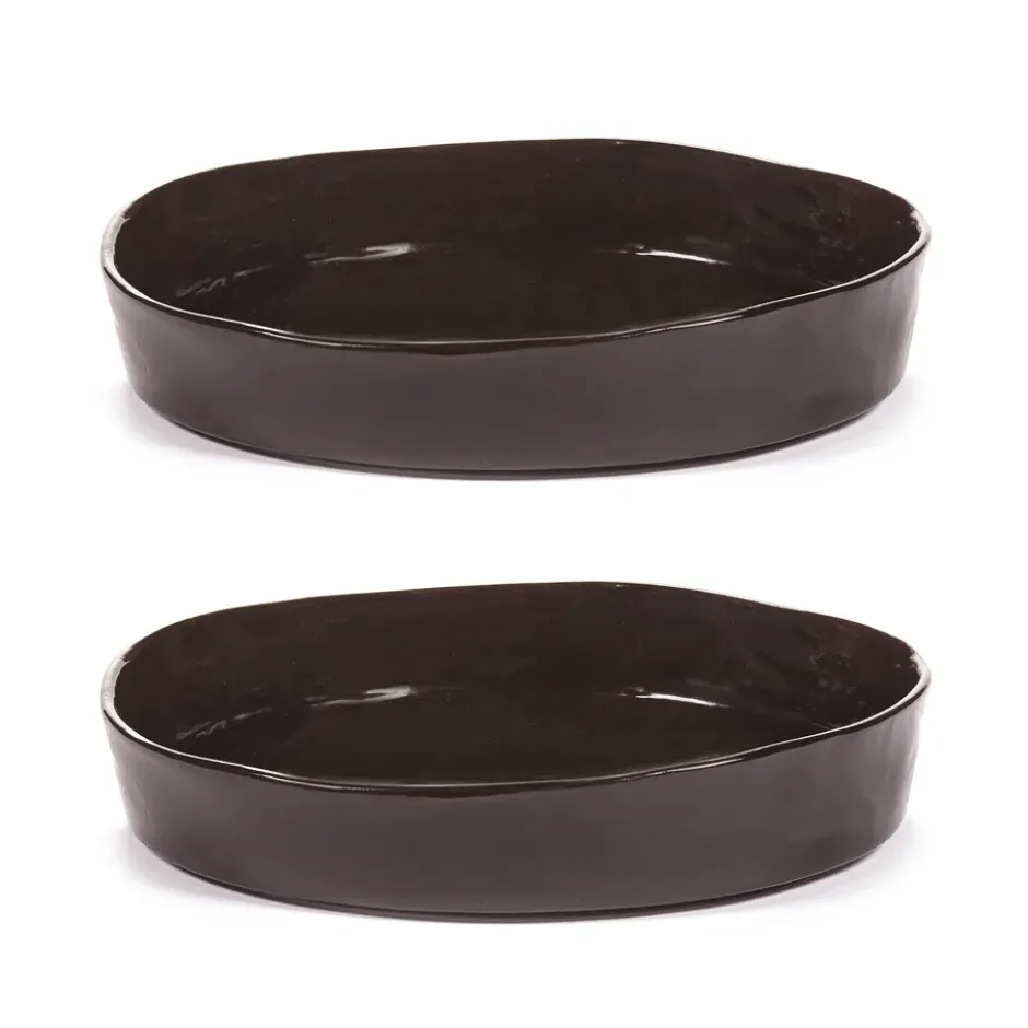 La Mère djup tallrik S Ø20 cm 2-pack, Dark brown