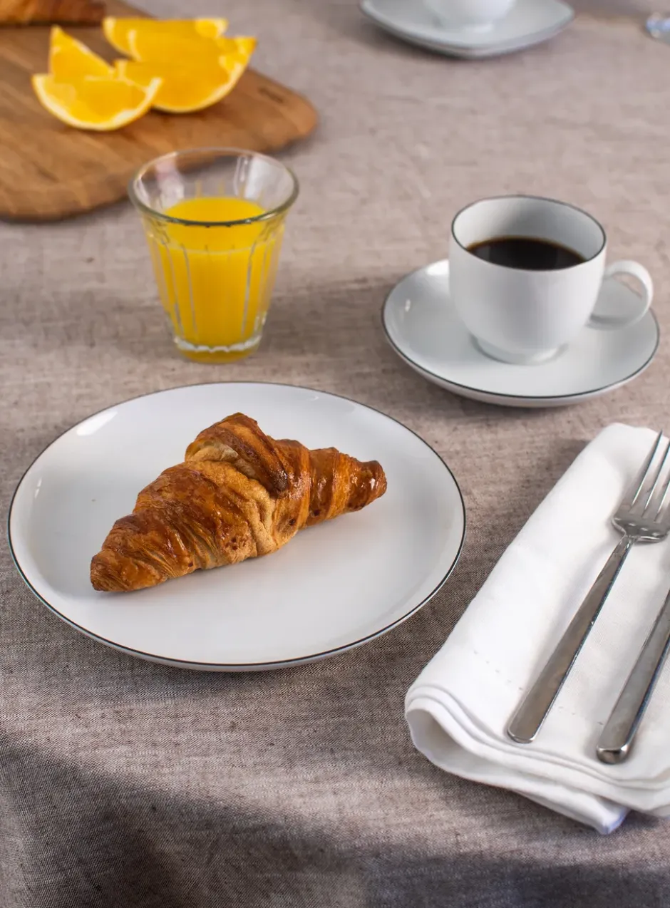 Lido black line kaffeservis 18 delar, Vit med svart kant