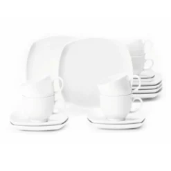 Lido kaffeservis kvadratisk 18 delar, Vit