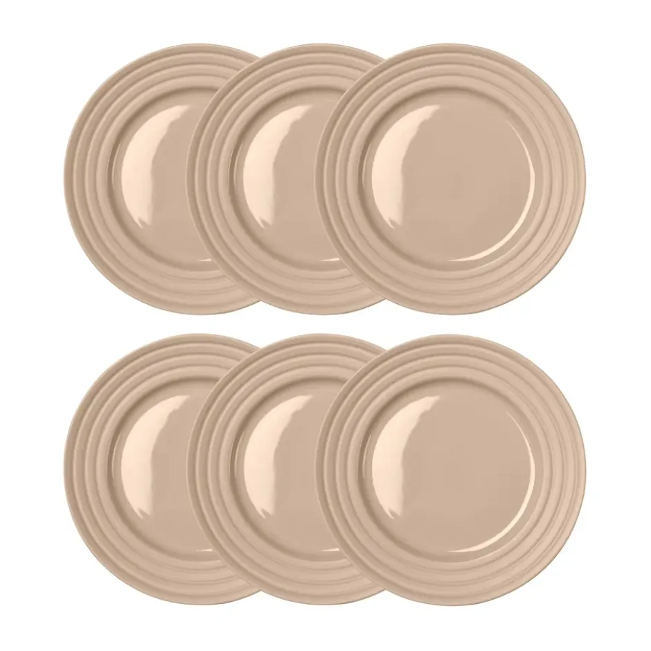 Lines assiett Ø21 cm 6-pack, Beige