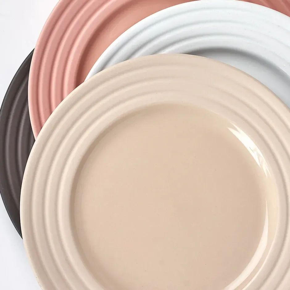 Lines assiett Ø21 cm 6-pack, Beige