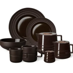 Lines assiett Ø21 cm 6-pack, Brun