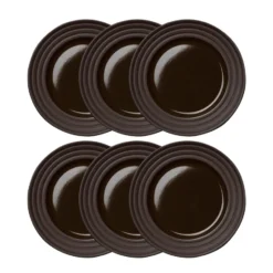 Lines assiett Ø21 cm 6-pack, Brun