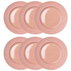 Lines assiett Ø21 cm 6-pack, Rosa