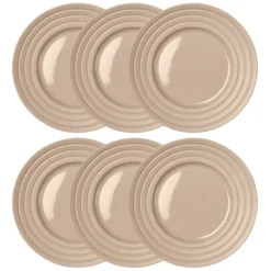 Lines tallrik Ø27 cm 6-pack, Beige