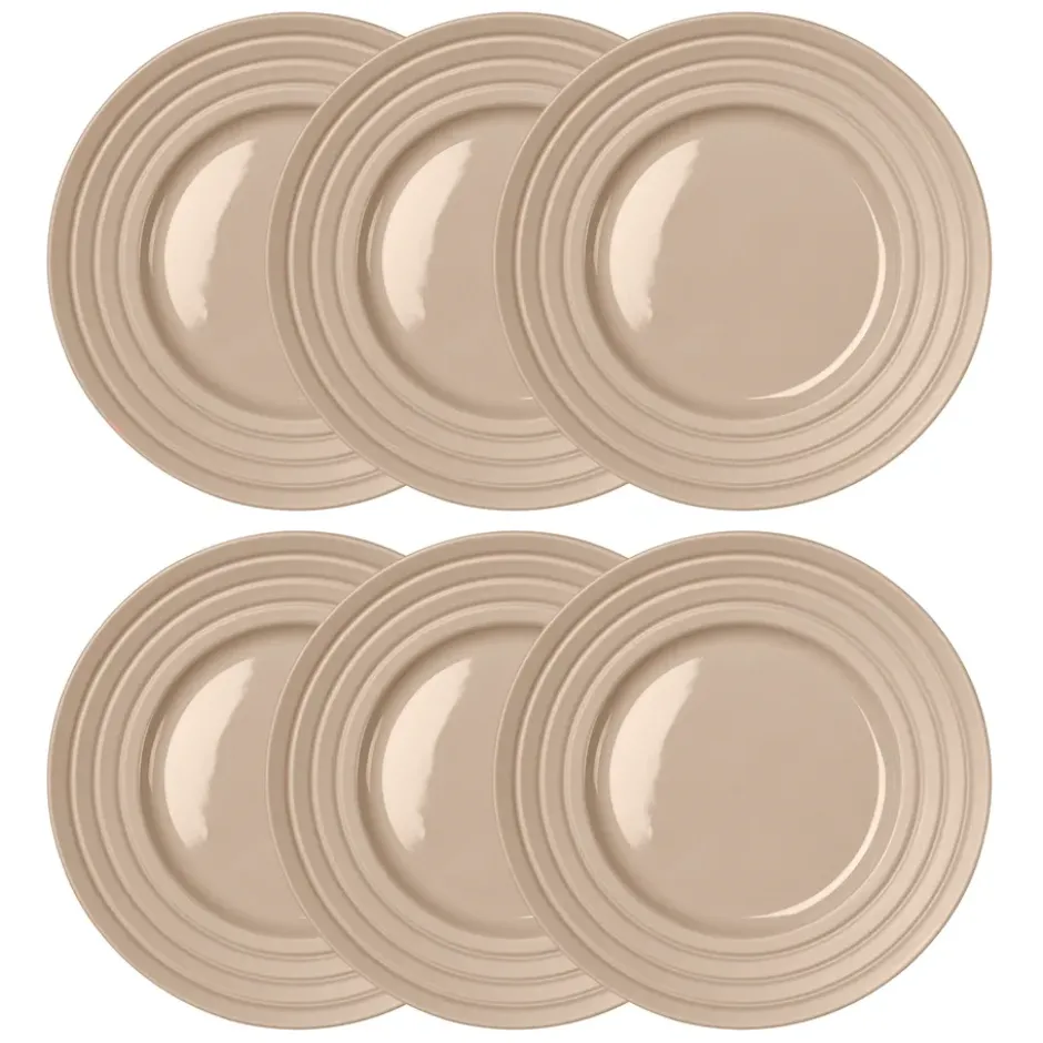 Lines tallrik Ø27 cm 6-pack, Beige