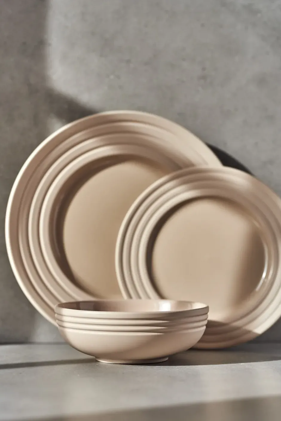 Lines tallrik Ø27 cm 6-pack, Beige