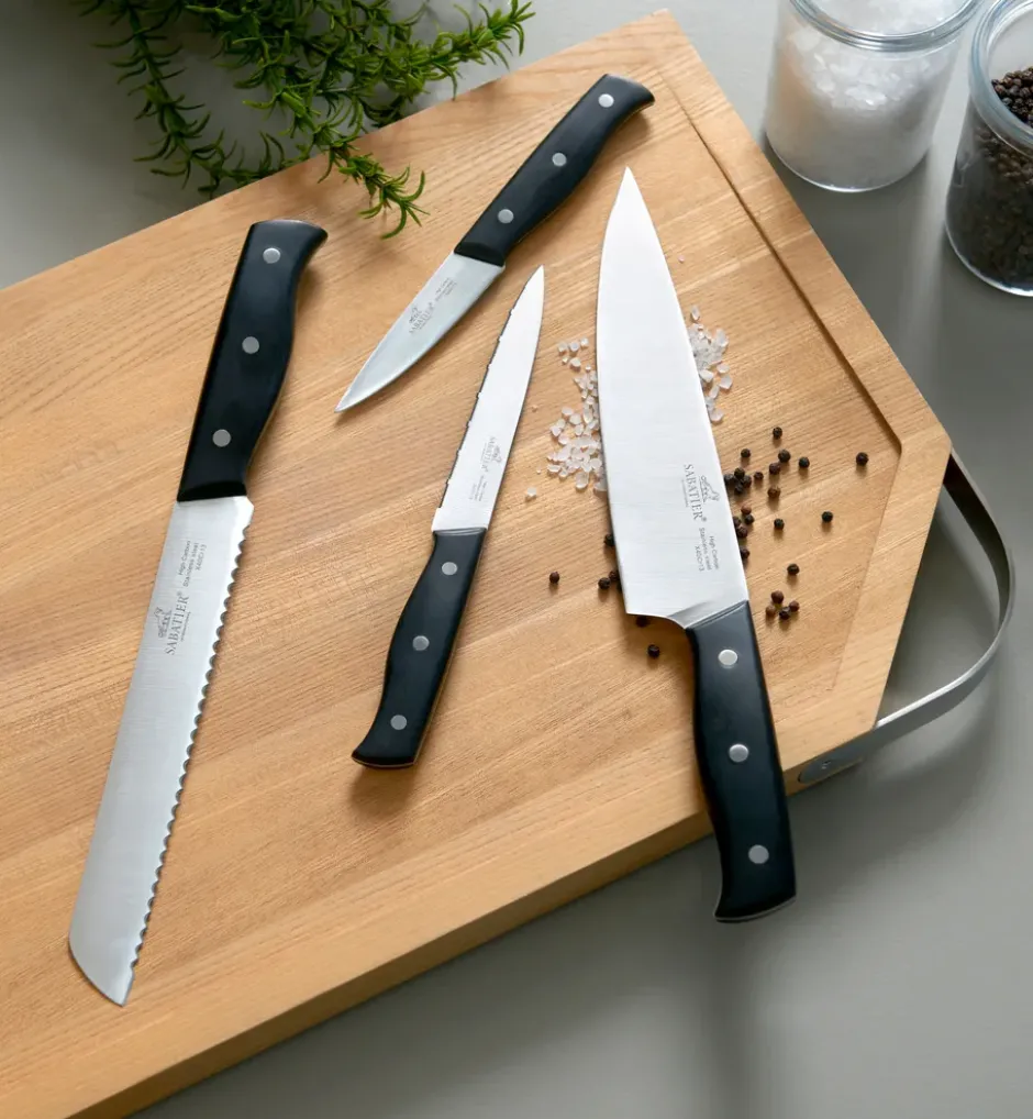 Lion Sabatier Austral knivset 4 delar, Stål-svart