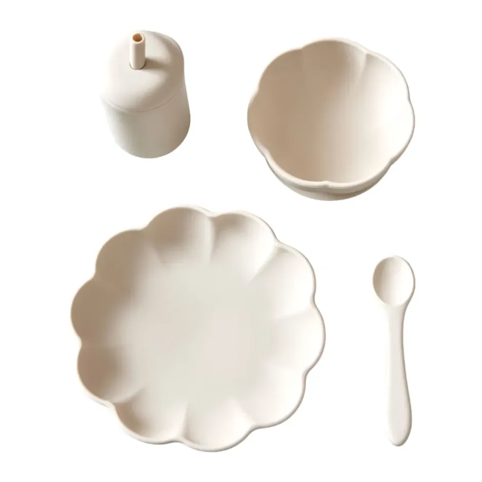 Little Poppy barnservis 4 delar, Cream