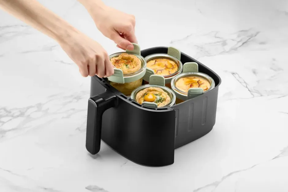 Lékué Air fryer glaskopp mini 4-pack, Transparent