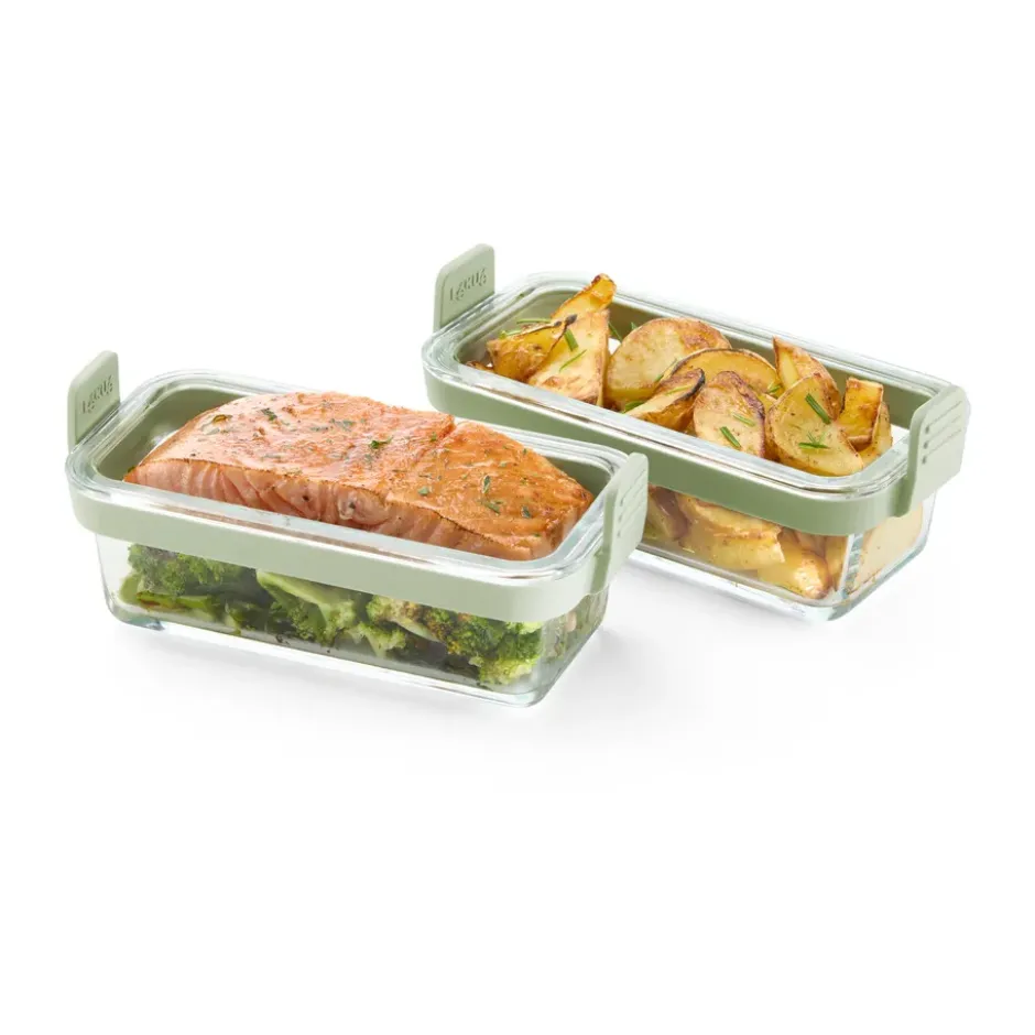 Lékué Air fryer rektangulär glasform 2-pack, Transparent
