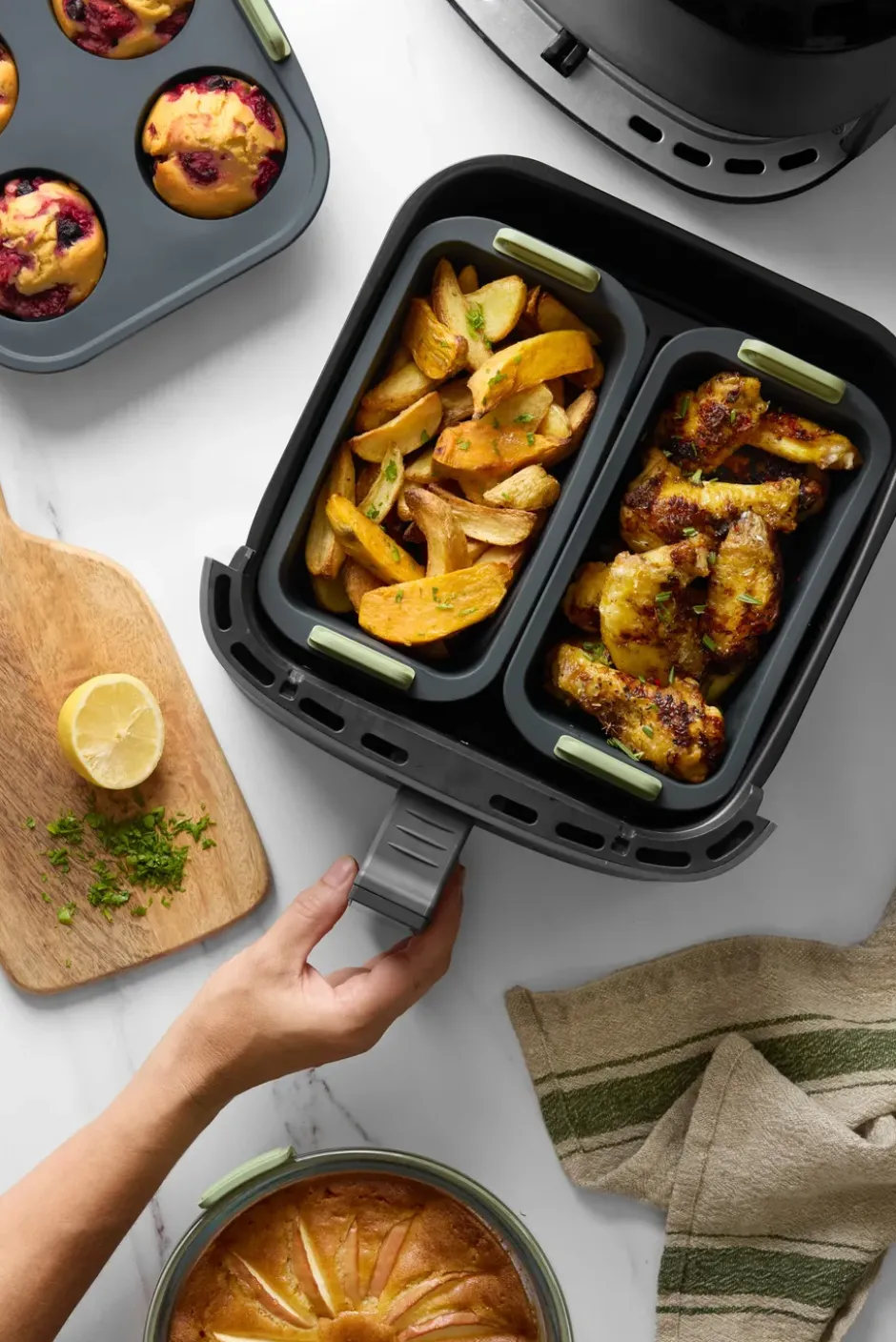 Lékué Air fryer rektangulär korg, Grey