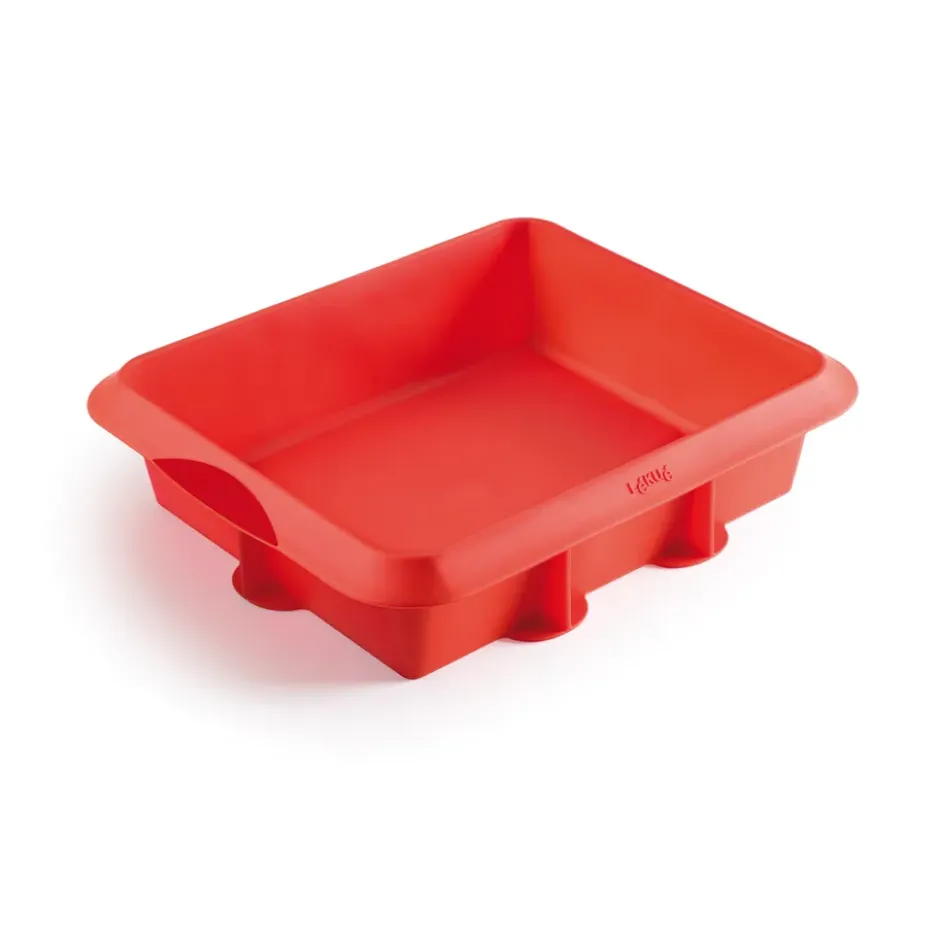 Lékué lasagneform silikon, Röd