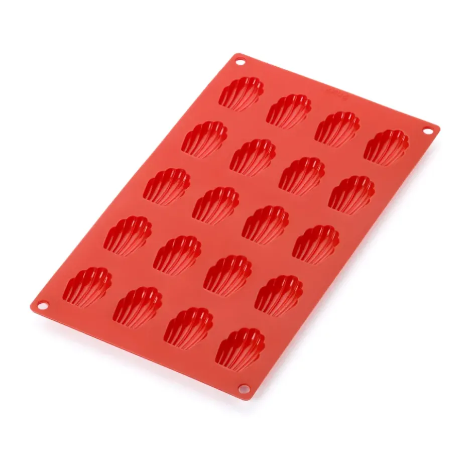 Lékué madeleinesform mini silikon 20 st, Röd