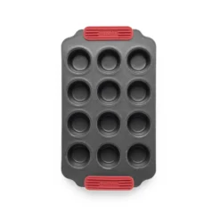 Lékué non stick mini muffinsform 12 st, Röd