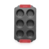 Lékué non stick muffinsform 6 st, Röd