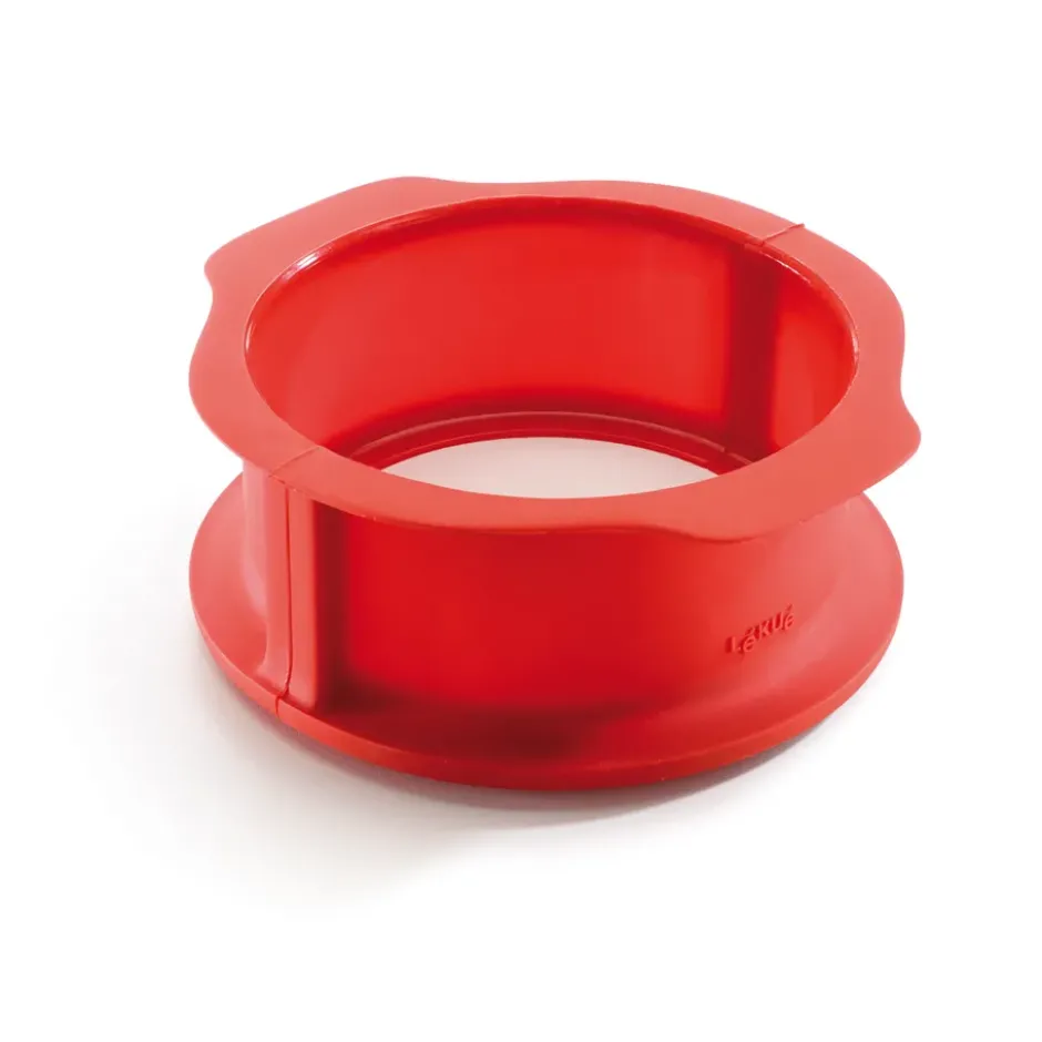 Lékué springform med tallrik röd, 15 cm