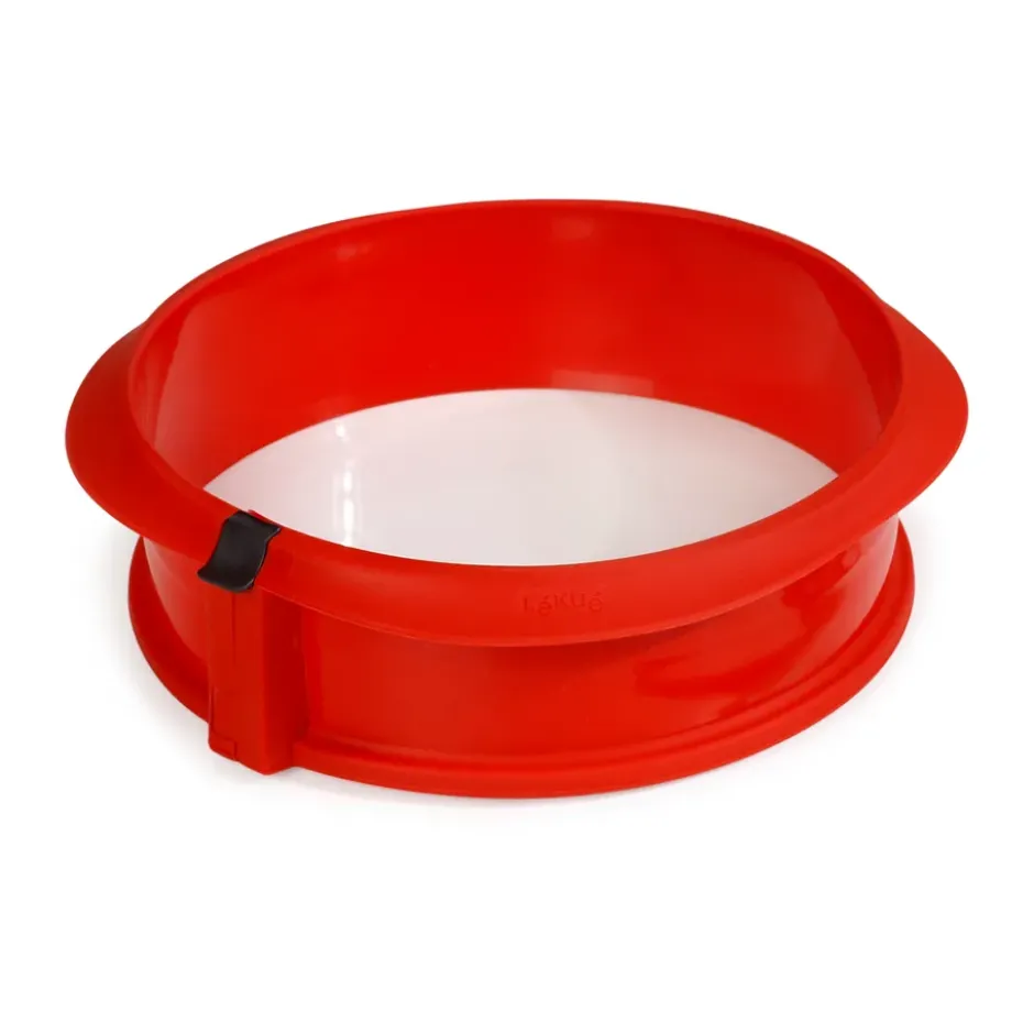 Lékué springform med tallrik röd, 23 cm