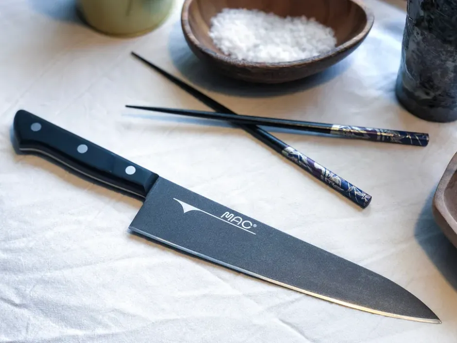 Mac Universalkniv Chef trähandtag 21 cm, Svart