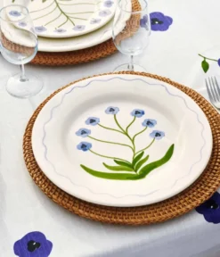 Madelen Möllard Pansy tallrik, Blue, 28 cm