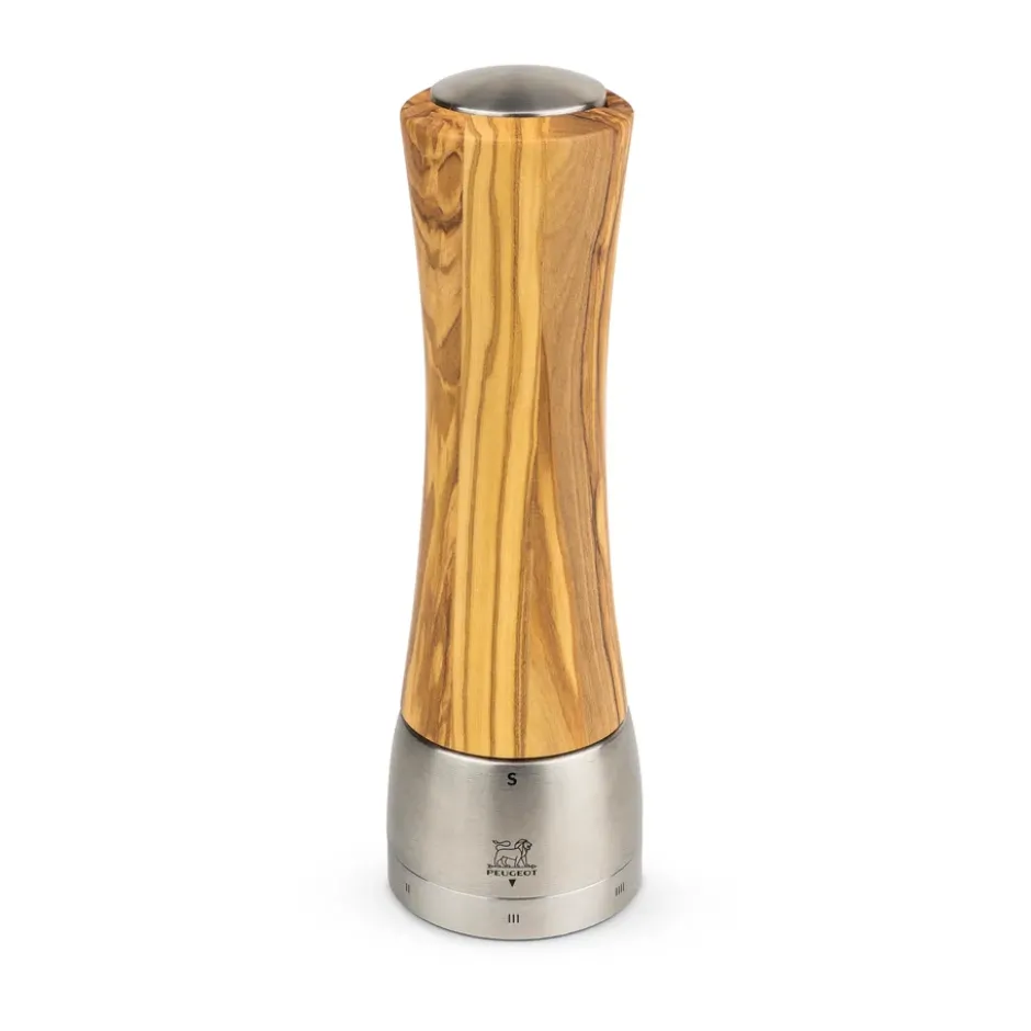 Madras Z saltkvarn 21 cm, Olive wood-stainless steel