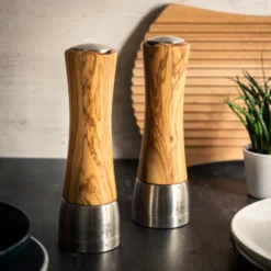 Madras Z saltkvarn 21 cm, Olive wood-stainless steel