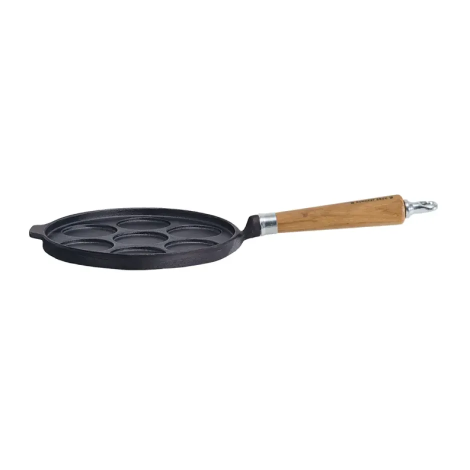 Maestro plättpanna, 7 plättar, Ø25 cm med ekhandtag