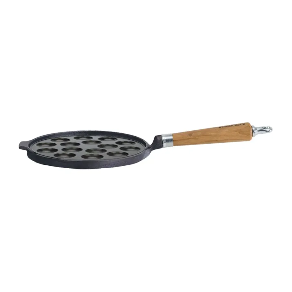 Maestro poffertjespanna, 15 hål, Ø25 cm med ekhandtag