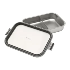 Make & Take bento matlåda stål stor, Matt rostfritt stål